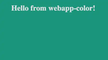 Webapp color webpage in green